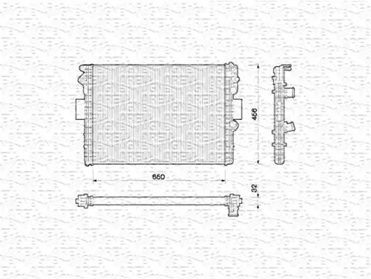 Kühler, Motorkühlung MAGNETI MARELLI 350213170000 Bild Kühler, Motorkühlung MAGNETI MARELLI 350213170000