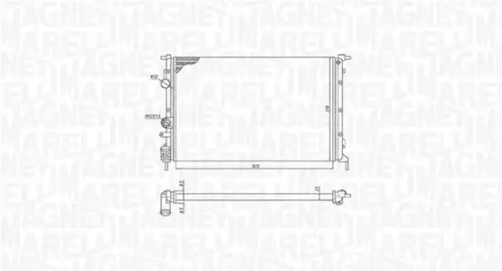 Kühler, Motorkühlung MAGNETI MARELLI 350213171700 Bild Kühler, Motorkühlung MAGNETI MARELLI 350213171700