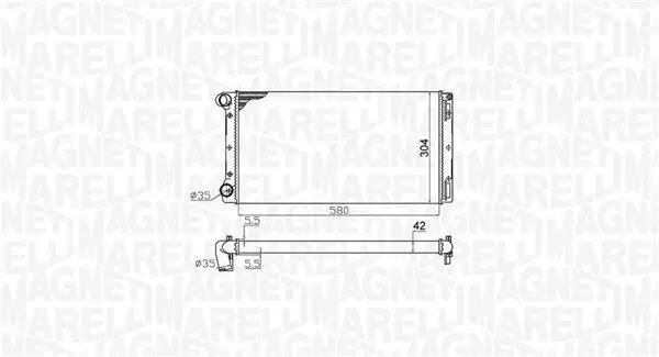 Kühler, Motorkühlung MAGNETI MARELLI 350213172000