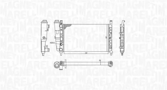 Kühler, Motorkühlung MAGNETI MARELLI 350213172400 Bild Kühler, Motorkühlung MAGNETI MARELLI 350213172400