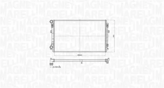 Kühler, Motorkühlung MAGNETI MARELLI 350213173400 Bild Kühler, Motorkühlung MAGNETI MARELLI 350213173400