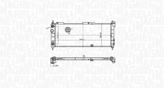 Kühler, Motorkühlung MAGNETI MARELLI 350213174400 Bild Kühler, Motorkühlung MAGNETI MARELLI 350213174400