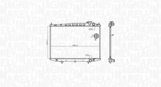 Kühler, Motorkühlung MAGNETI MARELLI 350213174500 Bild Kühler, Motorkühlung MAGNETI MARELLI 350213174500