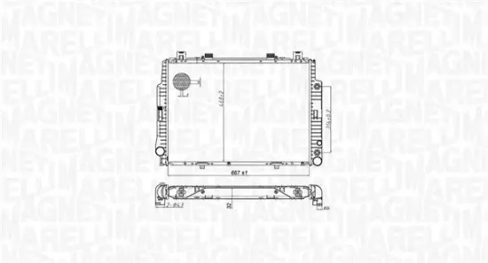 Kühler, Motorkühlung MAGNETI MARELLI 350213174700 Bild Kühler, Motorkühlung MAGNETI MARELLI 350213174700