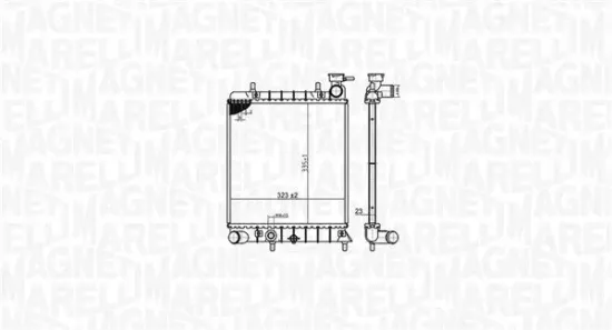 Kühler, Motorkühlung MAGNETI MARELLI 350213174800 Bild Kühler, Motorkühlung MAGNETI MARELLI 350213174800