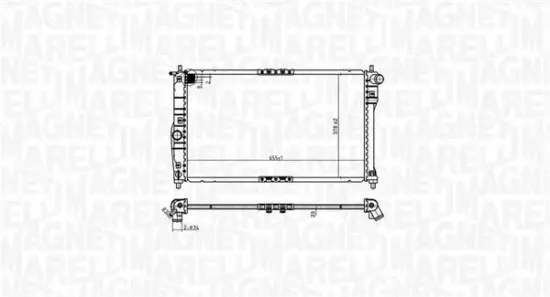 Kühler, Motorkühlung MAGNETI MARELLI 350213174900 Bild Kühler, Motorkühlung MAGNETI MARELLI 350213174900
