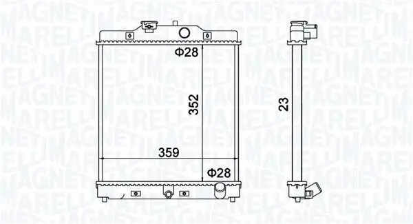 Kühler, Motorkühlung MAGNETI MARELLI 350213175100