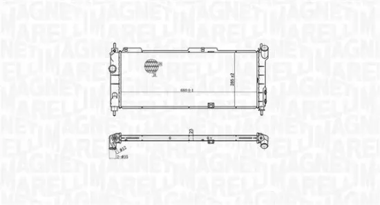 Kühler, Motorkühlung MAGNETI MARELLI 350213175300 Bild Kühler, Motorkühlung MAGNETI MARELLI 350213175300