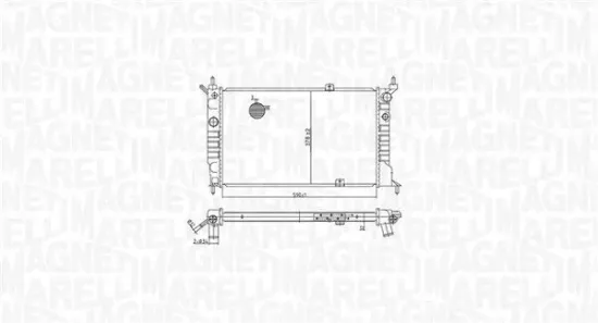 Kühler, Motorkühlung MAGNETI MARELLI 350213175500 Bild Kühler, Motorkühlung MAGNETI MARELLI 350213175500