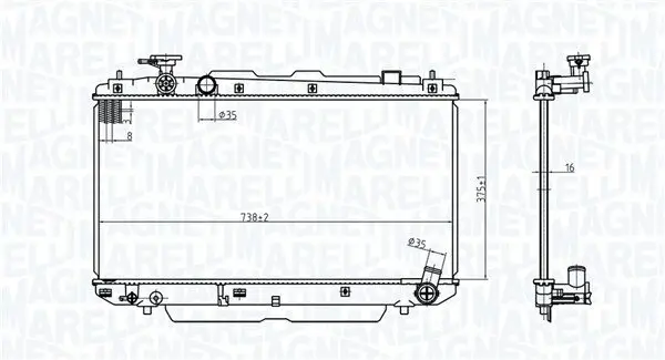 Kühler, Motorkühlung MAGNETI MARELLI 350213176500