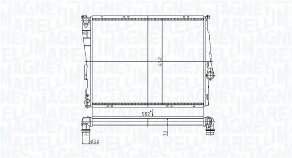 Kühler, Motorkühlung MAGNETI MARELLI 350213176800