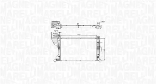 Kühler, Motorkühlung MAGNETI MARELLI 350213177500 Bild Kühler, Motorkühlung MAGNETI MARELLI 350213177500