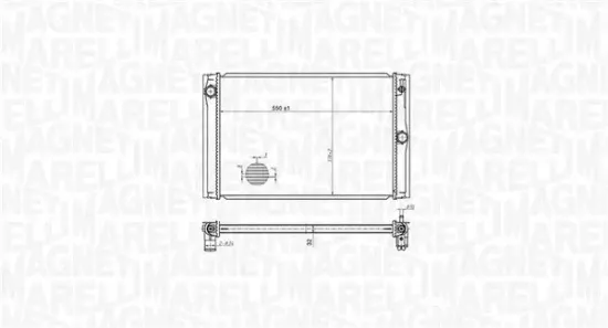 Kühler, Motorkühlung MAGNETI MARELLI 350213178600 Bild Kühler, Motorkühlung MAGNETI MARELLI 350213178600