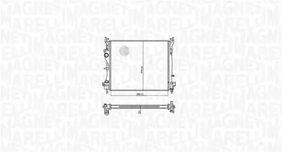 Kühler, Motorkühlung MAGNETI MARELLI 350213179300 Bild Kühler, Motorkühlung MAGNETI MARELLI 350213179300