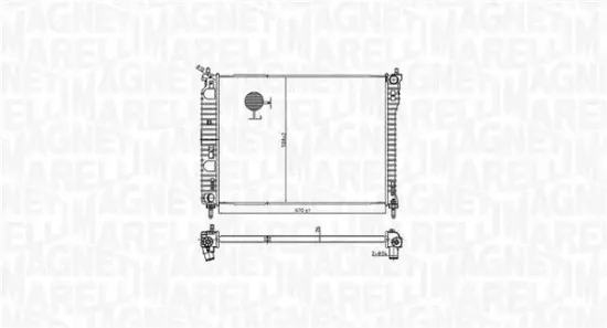 Kühler, Motorkühlung MAGNETI MARELLI 350213179800 Bild Kühler, Motorkühlung MAGNETI MARELLI 350213179800