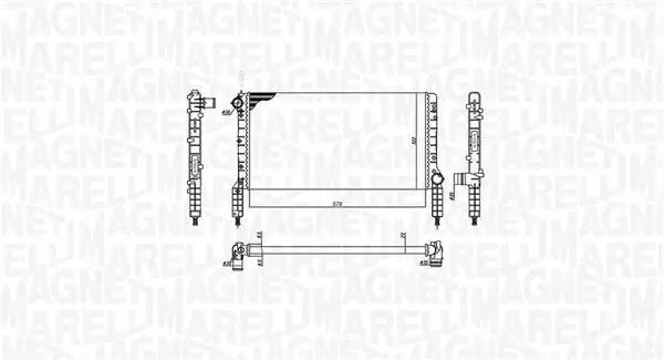 Kühler, Motorkühlung MAGNETI MARELLI 350213180000