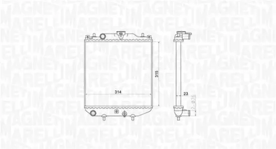 Kühler, Motorkühlung MAGNETI MARELLI 350213180300 Bild Kühler, Motorkühlung MAGNETI MARELLI 350213180300