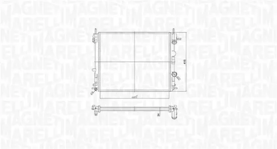 Kühler, Motorkühlung MAGNETI MARELLI 350213182200 Bild Kühler, Motorkühlung MAGNETI MARELLI 350213182200
