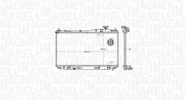 Kühler, Motorkühlung MAGNETI MARELLI 350213182700