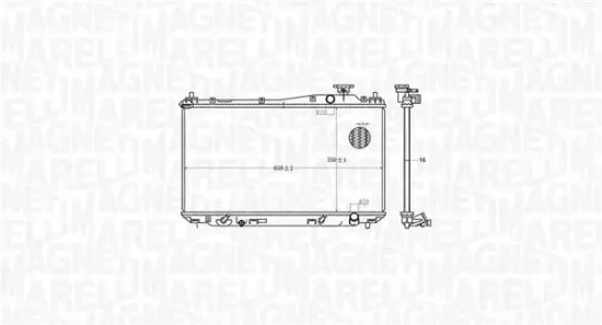 Kühler, Motorkühlung MAGNETI MARELLI 350213182700 Bild Kühler, Motorkühlung MAGNETI MARELLI 350213182700