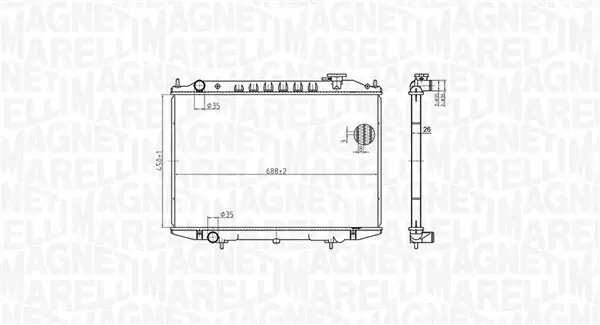 Kühler, Motorkühlung MAGNETI MARELLI 350213183500