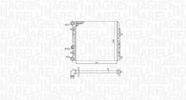 Kühler, Motorkühlung MAGNETI MARELLI 350213184600