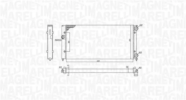 Kühler, Motorkühlung MAGNETI MARELLI 350213185300