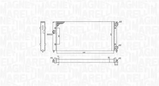 Kühler, Motorkühlung MAGNETI MARELLI 350213185300 Bild Kühler, Motorkühlung MAGNETI MARELLI 350213185300