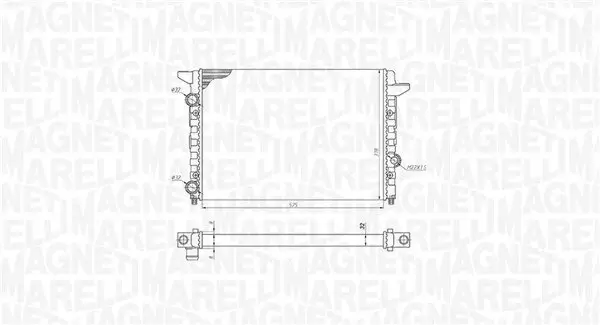 Kühler, Motorkühlung MAGNETI MARELLI 350213185400