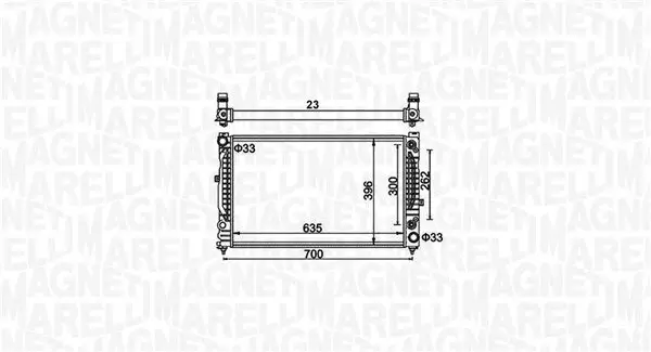 Kühler, Motorkühlung MAGNETI MARELLI 350213185500