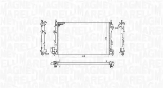 Kühler, Motorkühlung MAGNETI MARELLI 350213185700 Bild Kühler, Motorkühlung MAGNETI MARELLI 350213185700