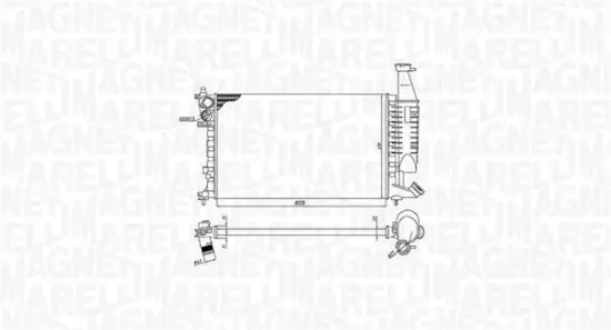 Kühler, Motorkühlung MAGNETI MARELLI 350213186400 Bild Kühler, Motorkühlung MAGNETI MARELLI 350213186400