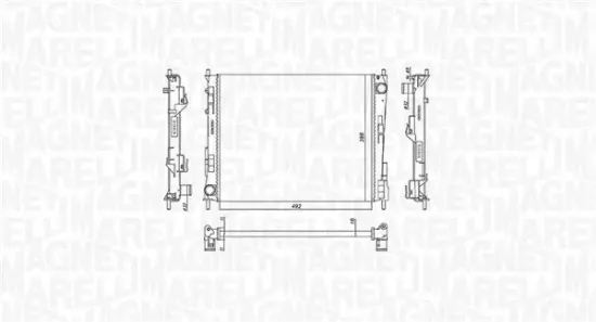 Kühler, Motorkühlung MAGNETI MARELLI 350213186800 Bild Kühler, Motorkühlung MAGNETI MARELLI 350213186800
