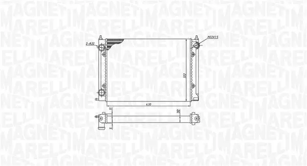 Kühler, Motorkühlung MAGNETI MARELLI 350213187400