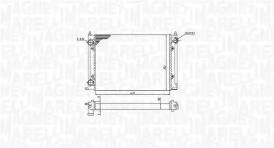 Kühler, Motorkühlung MAGNETI MARELLI 350213187400 Bild Kühler, Motorkühlung MAGNETI MARELLI 350213187400