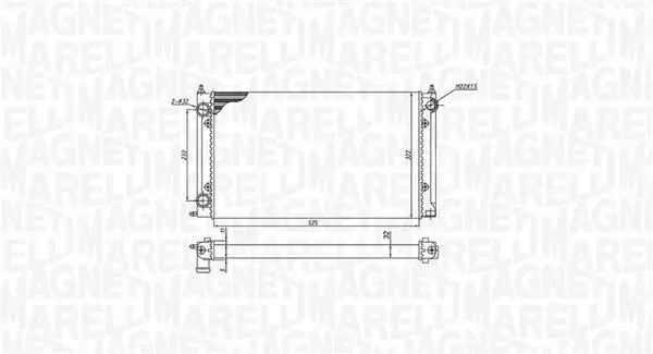 Kühler, Motorkühlung MAGNETI MARELLI 350213187500