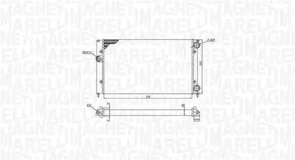 Kühler, Motorkühlung MAGNETI MARELLI 350213187600