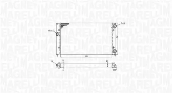 Kühler, Motorkühlung MAGNETI MARELLI 350213187600 Bild Kühler, Motorkühlung MAGNETI MARELLI 350213187600