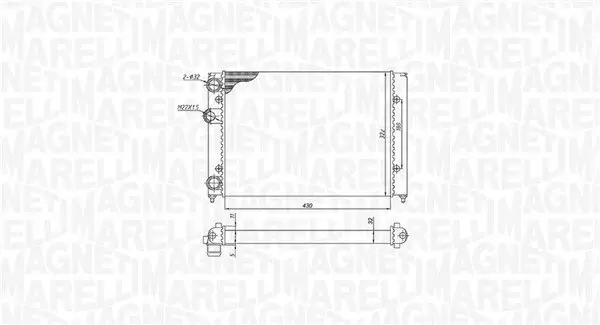 Kühler, Motorkühlung MAGNETI MARELLI 350213187700