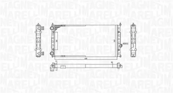 Kühler, Motorkühlung MAGNETI MARELLI 350213187800 Bild Kühler, Motorkühlung MAGNETI MARELLI 350213187800