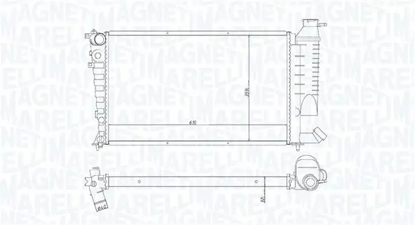 Kühler, Motorkühlung MAGNETI MARELLI 350213188400