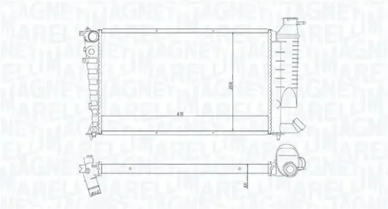 Kühler, Motorkühlung MAGNETI MARELLI 350213188400 Bild Kühler, Motorkühlung MAGNETI MARELLI 350213188400