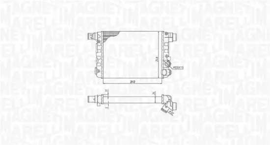 Kühler, Motorkühlung MAGNETI MARELLI 350213188900 Bild Kühler, Motorkühlung MAGNETI MARELLI 350213188900