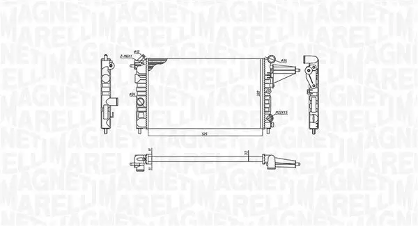 Kühler, Motorkühlung MAGNETI MARELLI 350213189100