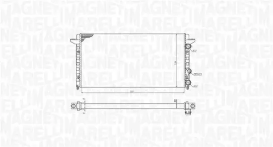 Kühler, Motorkühlung MAGNETI MARELLI 350213189200 Bild Kühler, Motorkühlung MAGNETI MARELLI 350213189200