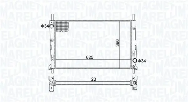 Kühler, Motorkühlung MAGNETI MARELLI 350213189300