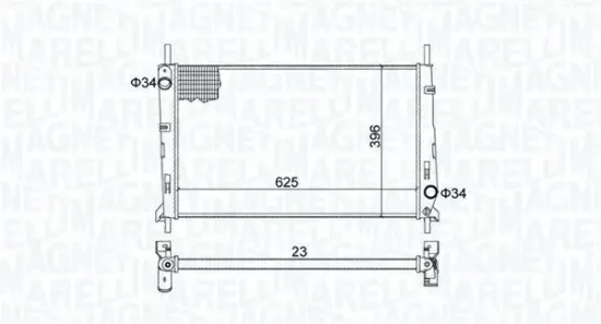 Kühler, Motorkühlung MAGNETI MARELLI 350213189300 Bild Kühler, Motorkühlung MAGNETI MARELLI 350213189300