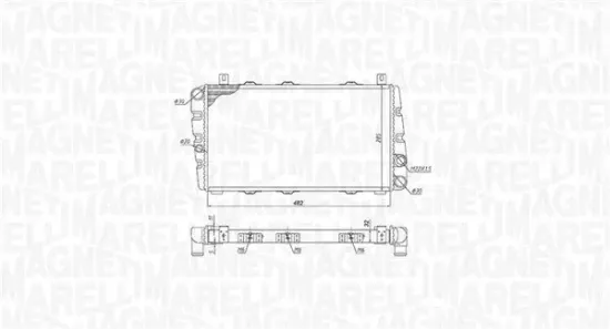 Kühler, Motorkühlung MAGNETI MARELLI 350213189700 Bild Kühler, Motorkühlung MAGNETI MARELLI 350213189700