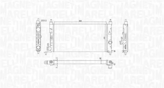 Kühler, Motorkühlung MAGNETI MARELLI 350213190400 Bild Kühler, Motorkühlung MAGNETI MARELLI 350213190400
