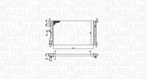 Kühler, Motorkühlung MAGNETI MARELLI 350213190500